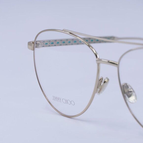 Jimmy Choo JC216 0PEF 00 Eyeglasses Silver 58mm Aviator Frame main image 9